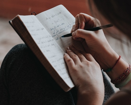 woman writing